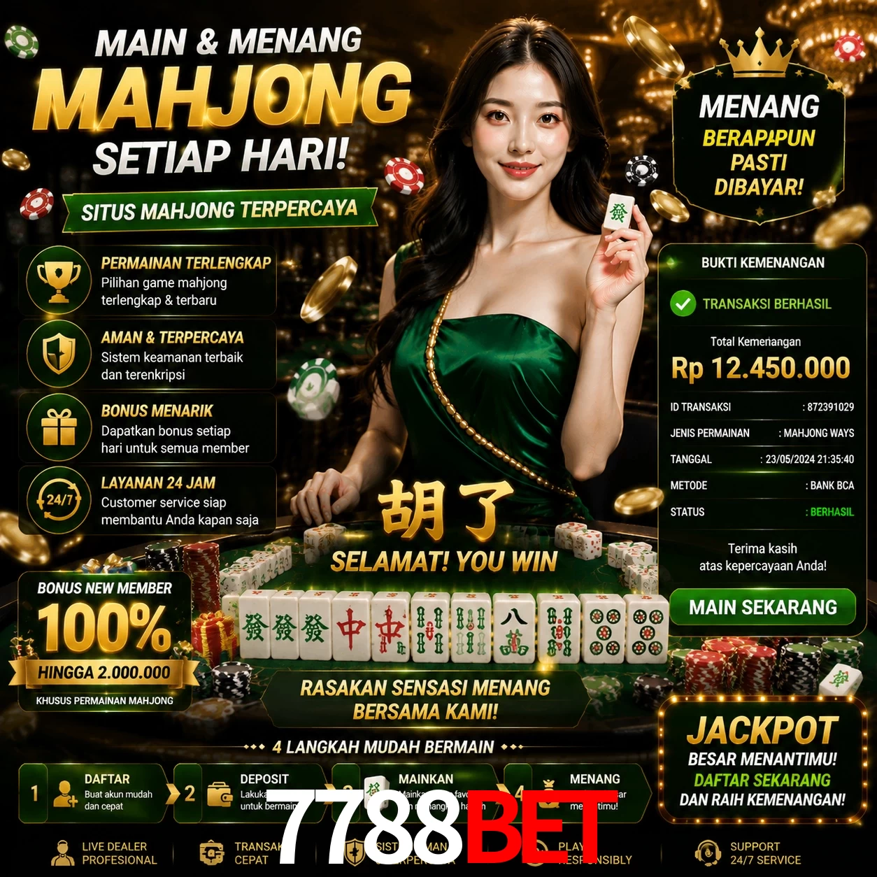 Ganhar e sacar na 7788Bet